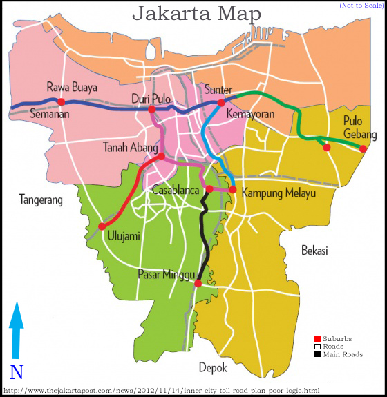 BOLTSS map of Jakarta Mega City Jakarta 